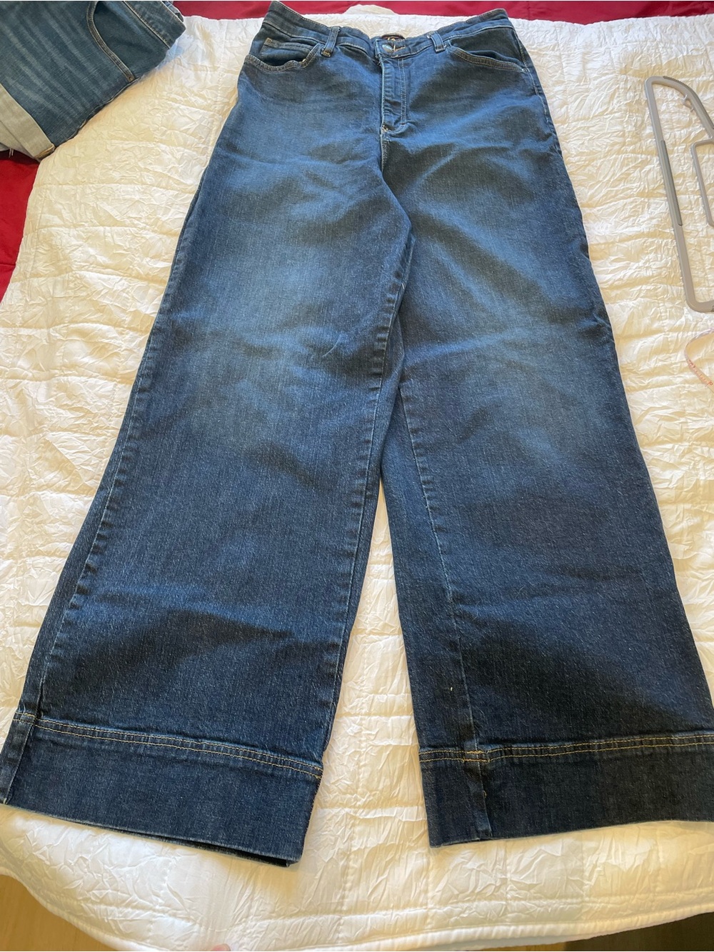 Lee Wide-Leg Jeans in Dark Blue Denim